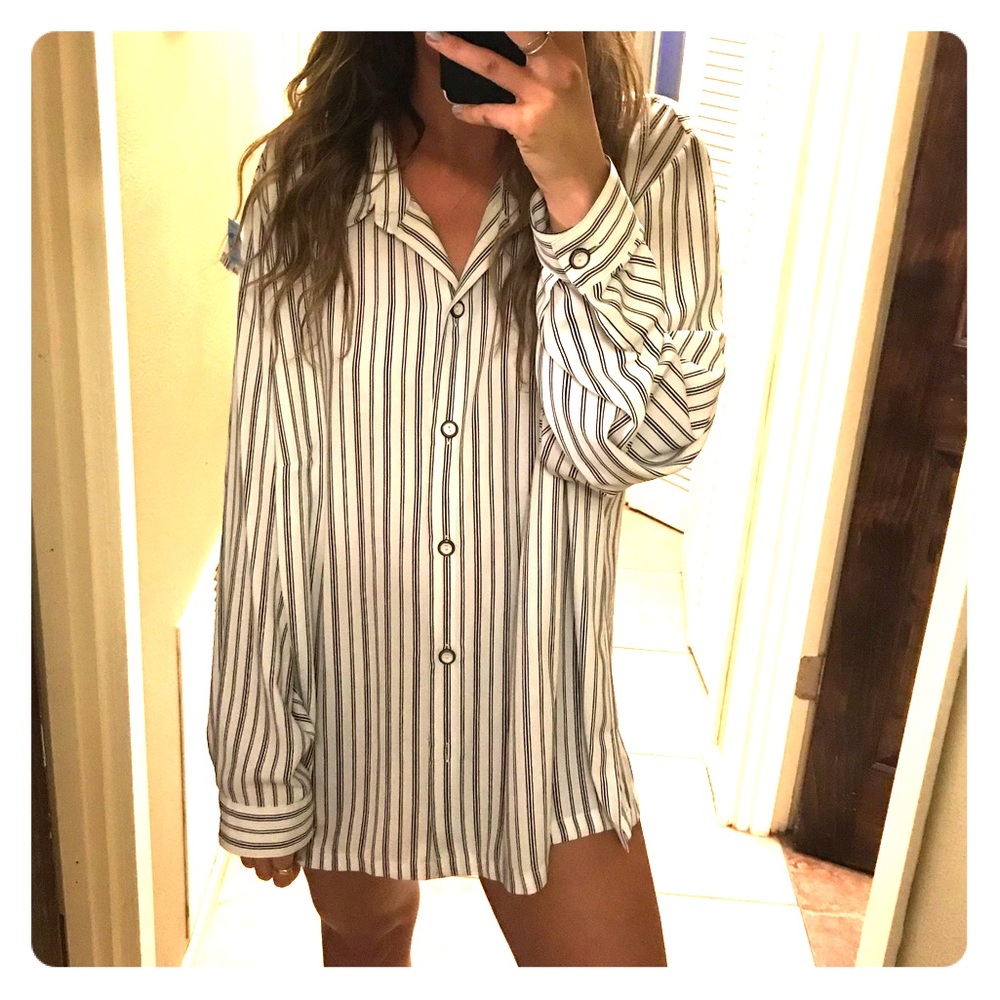 Oversized button up